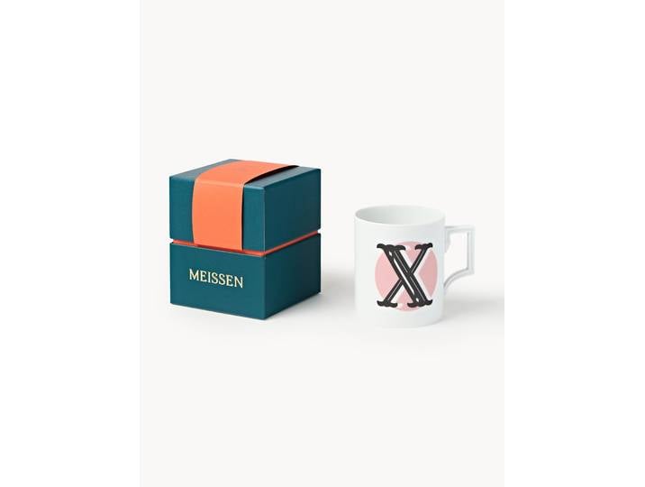Westwing x MEISSEN, Handgefertigte Tasse Initials mit Dekor-Motiv