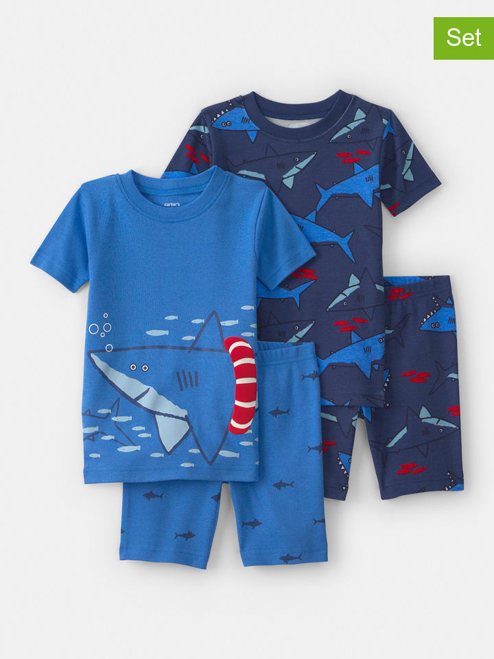 carter's 2er-Set: Pyjamas in Blau - 92