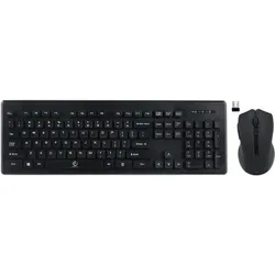 Rebeltec Wireless keyboard with mouse Millennium, ENG layout (US, Kabellos), Tastatur, Schwarz