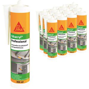 Sika Sika Maleracryl  cryl Professional, weiß, Innen- & Außenbereich, 300ml, 12 Stück