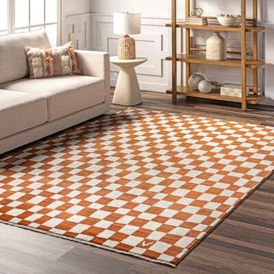 Nuloom Dominique Abstract Checkered Fringe Area Rug