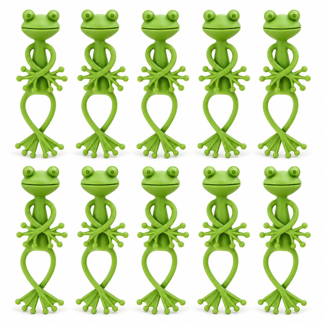Set van 10 flexibele plantensteunen FROGTIE van Mormark