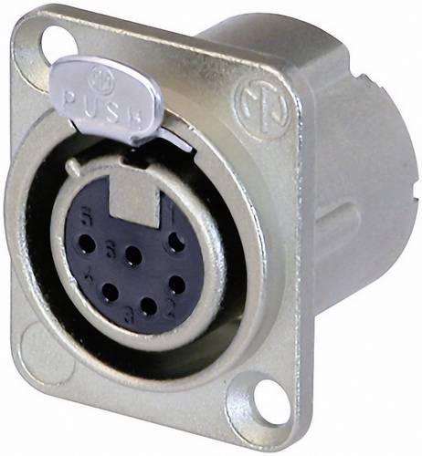 Neutrik NC6FD-LX XLR-Steckverbinder Flanschbuchse, Kontakte gerade Polzahl: 6 Silber 1St.