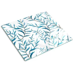 GLASPLATTE 60x52 cm Blätter