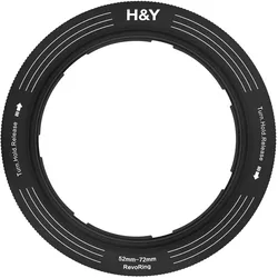 H&Y REVORING 52-72mm Filteradapter für 77mm Filter (Objektivfilter Adapter, 77 mm), Objektivfilter Zubehör, Schwarz