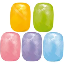 5 Rollen pastell Geschenkbänder Schleifenband Kräuselband bunt