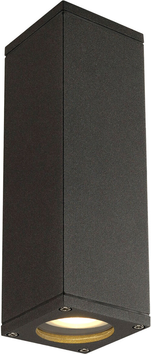 Slv Theo Up-Down Out Wandleuchte, Eckig, Anthrazit, Gu10, Max. 2x35w - Stand-, Wand- Und Deckenleuchten (Outdoor)