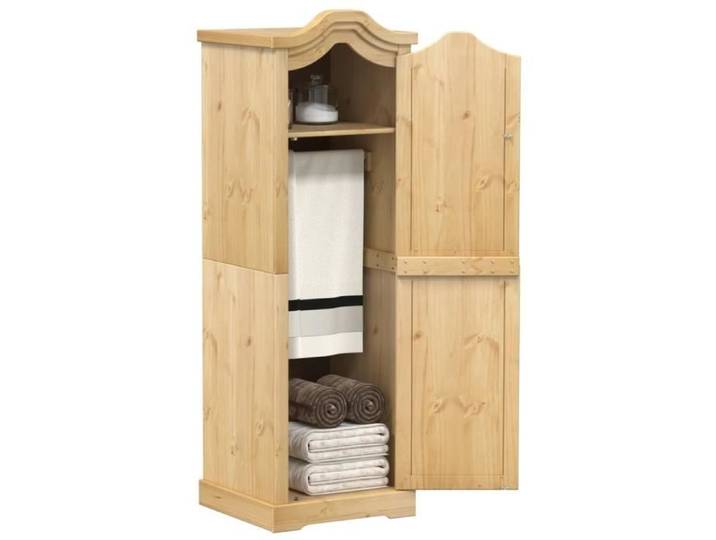 Garde-robe - OMABETA - Corona - Bois de pin massif - 2 portes - 55x52x170 cm
