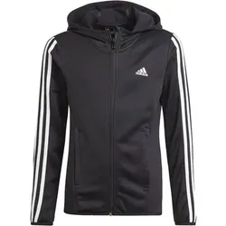 ADIDAS Kinder adidas Designed To Move 3-Stripes Kapuzenjacke, Größe 128 in Schwarz Schwarz