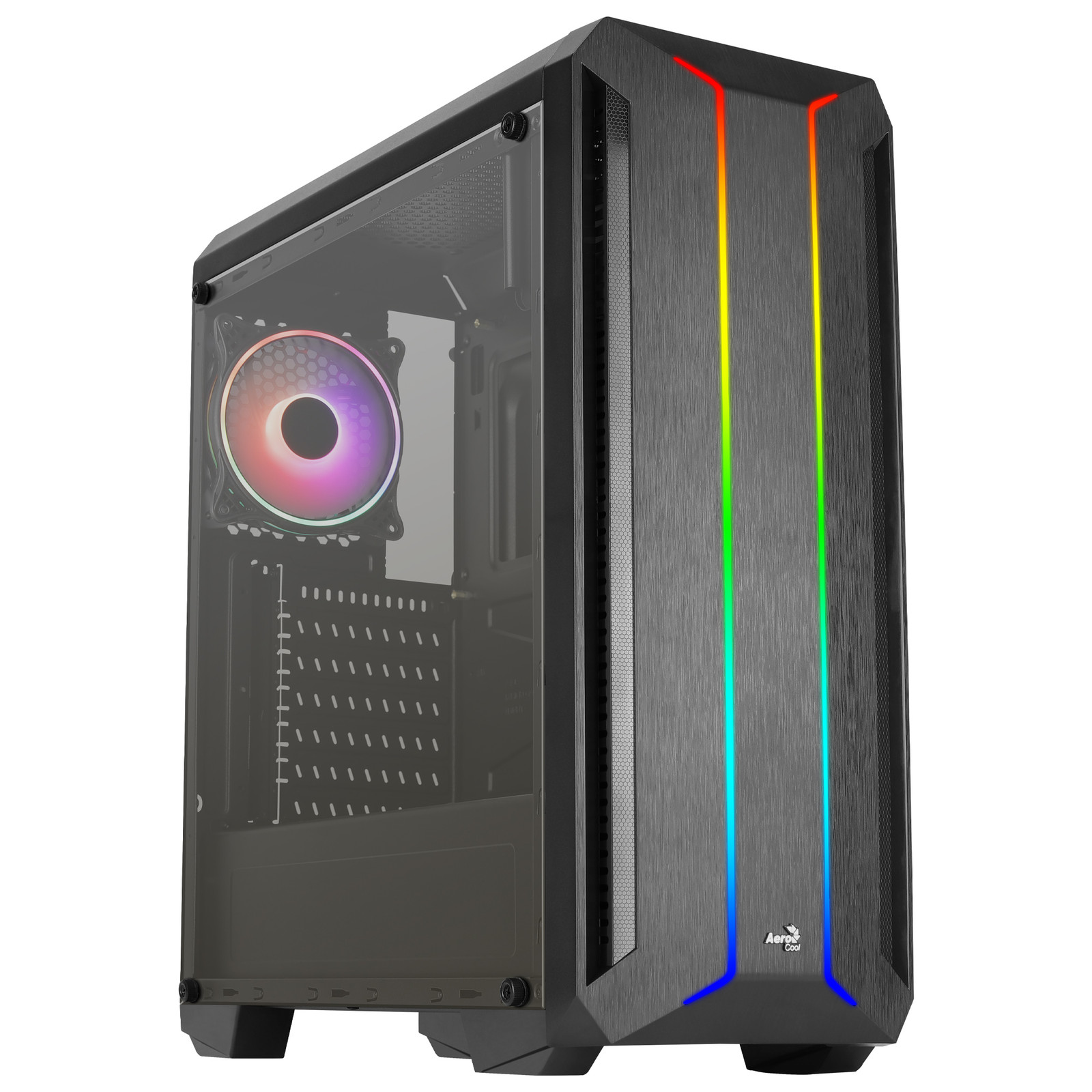 Aerocool ACCM-PV39112.11 Skyline v2 Midi Computerbehuizing met RGB-verlichting, geschikt voor MicroATX, ATX en MiniITX