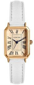 Uplifted Finds Women Retro Square Quartz Watch Leather Strap Casual Wristwatch white