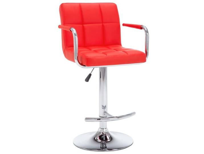 Rouge Chaises de bar - SOLOMON - (lot de 2) - Fauteuils cuisine - rouge similicuir TT396