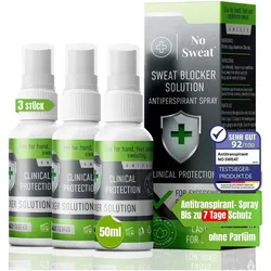 No Sweat, Deo, Antitranspirant Spray 50 ml – Extra Stark, 7 Tage Schutz gegen Schwitzen x3 (Crème, Spray, 50 ml)