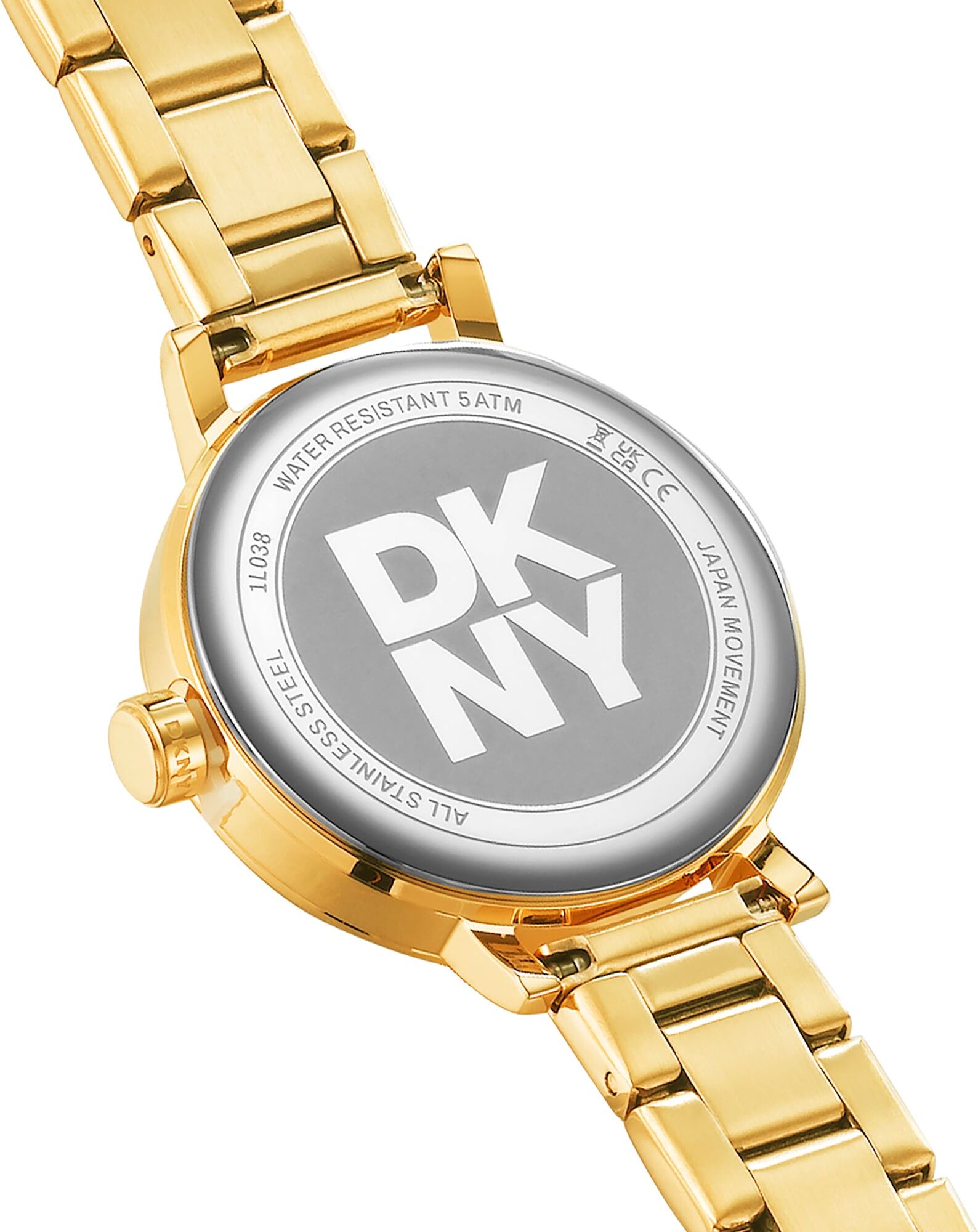 Quarzuhr DKNY "Soho Glitz", gold (goldfarben, silberfarben), Armbanduhren, Damen, goldfarben, Quarzuhr, Armbanduhr, Damenuhr, Edelstahlarmband, analog