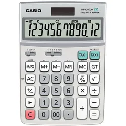 CASIO Tischrechner DF-120ECO silber