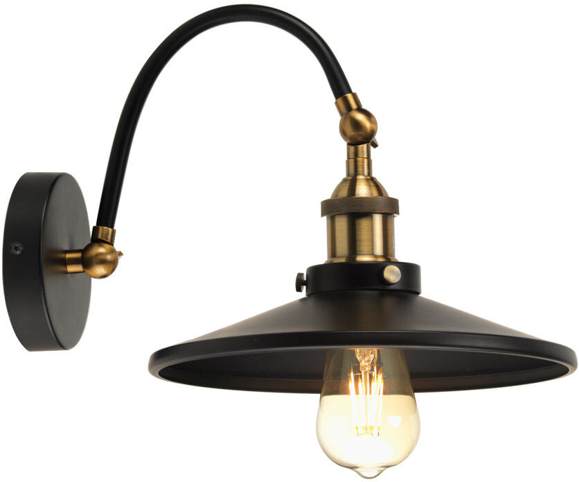 Rio Blairstown Armed Sconce Black/Antique Gold;Schwarz/Antikgold-Optik;Schwarz/Antikgold 23cm H X 26cm W X 33cm D