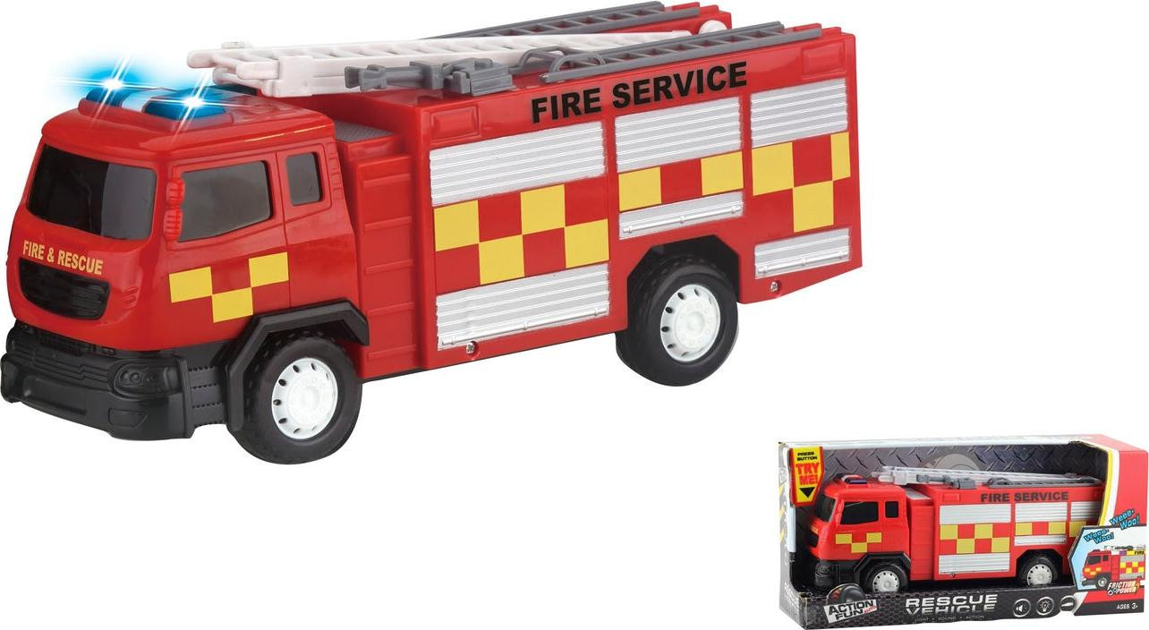 Grappige brandweerwagen actiefiguur B2X