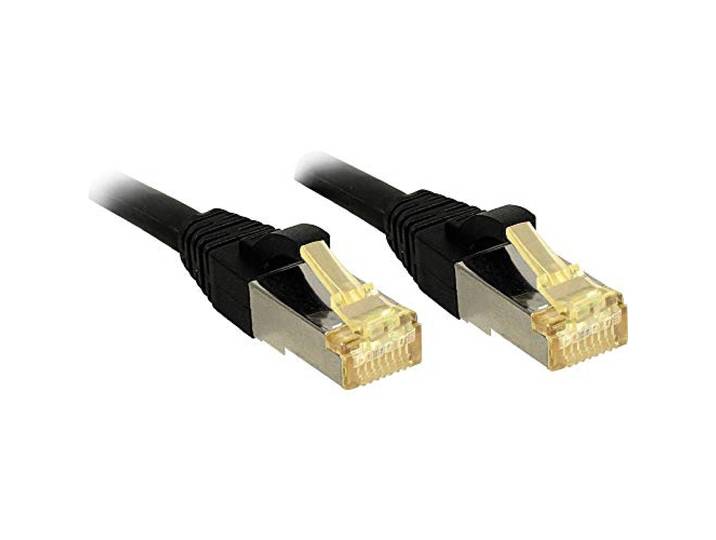 LINDY Cat.7 S/FTP PIMF LSOH, zwart, 1 m patchkabel