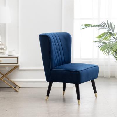 Ostweer Upholstered Chair Side Chair Lobby Chair Leisure Chair Blue Armless Chair Corner Chair for Living Room