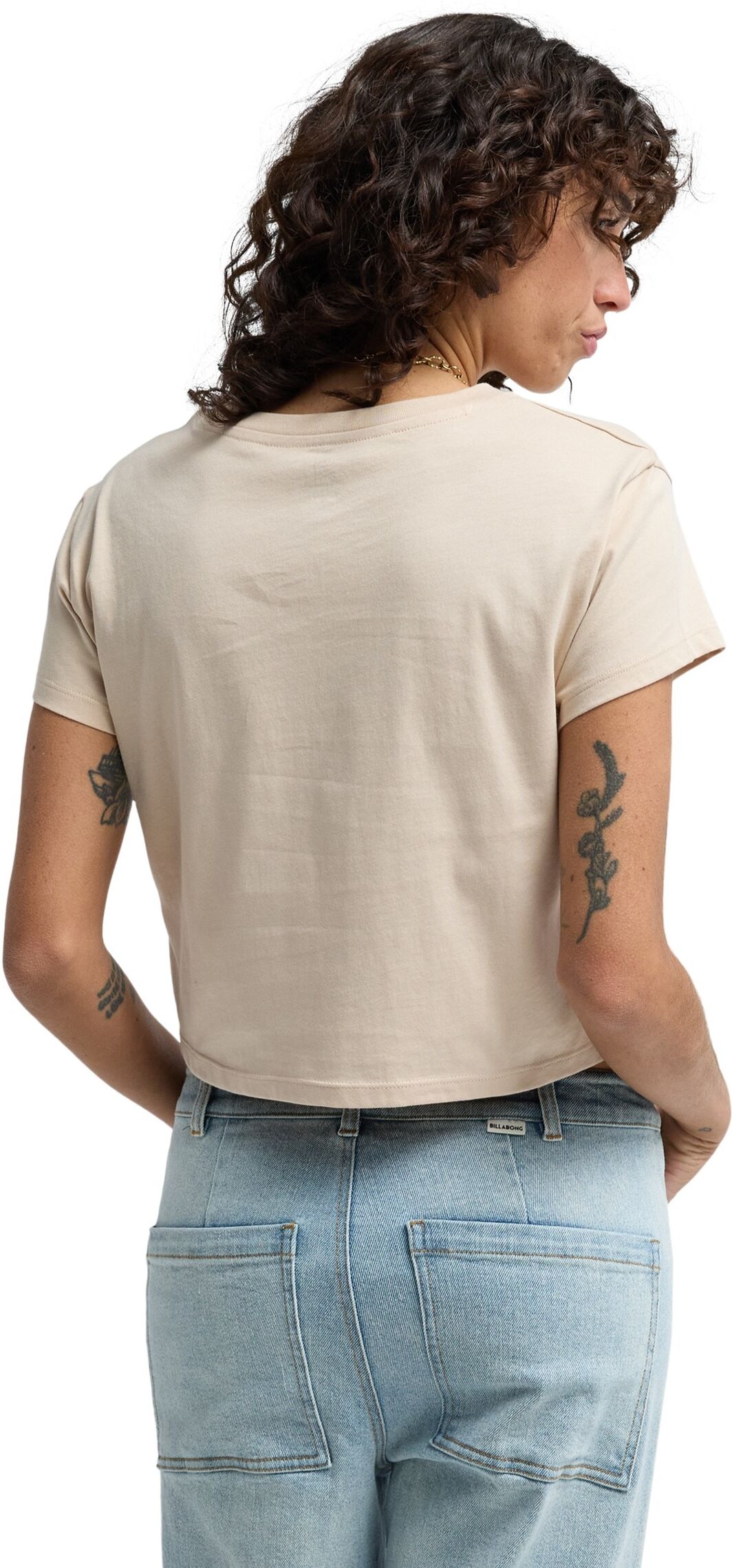 T-Shirt BILLABONG "TRIPLE STACKED", Damen, Gr. XL (42), beige (oatmeal), Obermaterial: 100% Baumwolle, Shirts T-Shirt, aus Baumwolle, für Erwachsene, in den Grössen XS bis XL oatmeal XL (42)