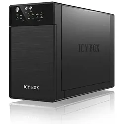 ICY BOX IB-RD3620SU3, RAID-System für 2x 3,5" SATA HDD zu USB 3.2 Gen 1 + eSATA Host, RAID 0, 1, JBOD, EasySwap, schwarz