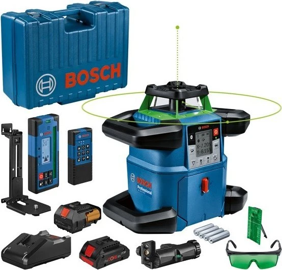 BOSCH Professional Akku-Rotationslaser GRL 650 CHVG, Empfänger, Fernbedienung, Koffer 0.601.061.V00 (1 × 4 Ah)