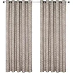 VERDUNKELUNGSVORHÄNGE geometrisch mit Thermo-Funktion, Ösen 228/182 cm