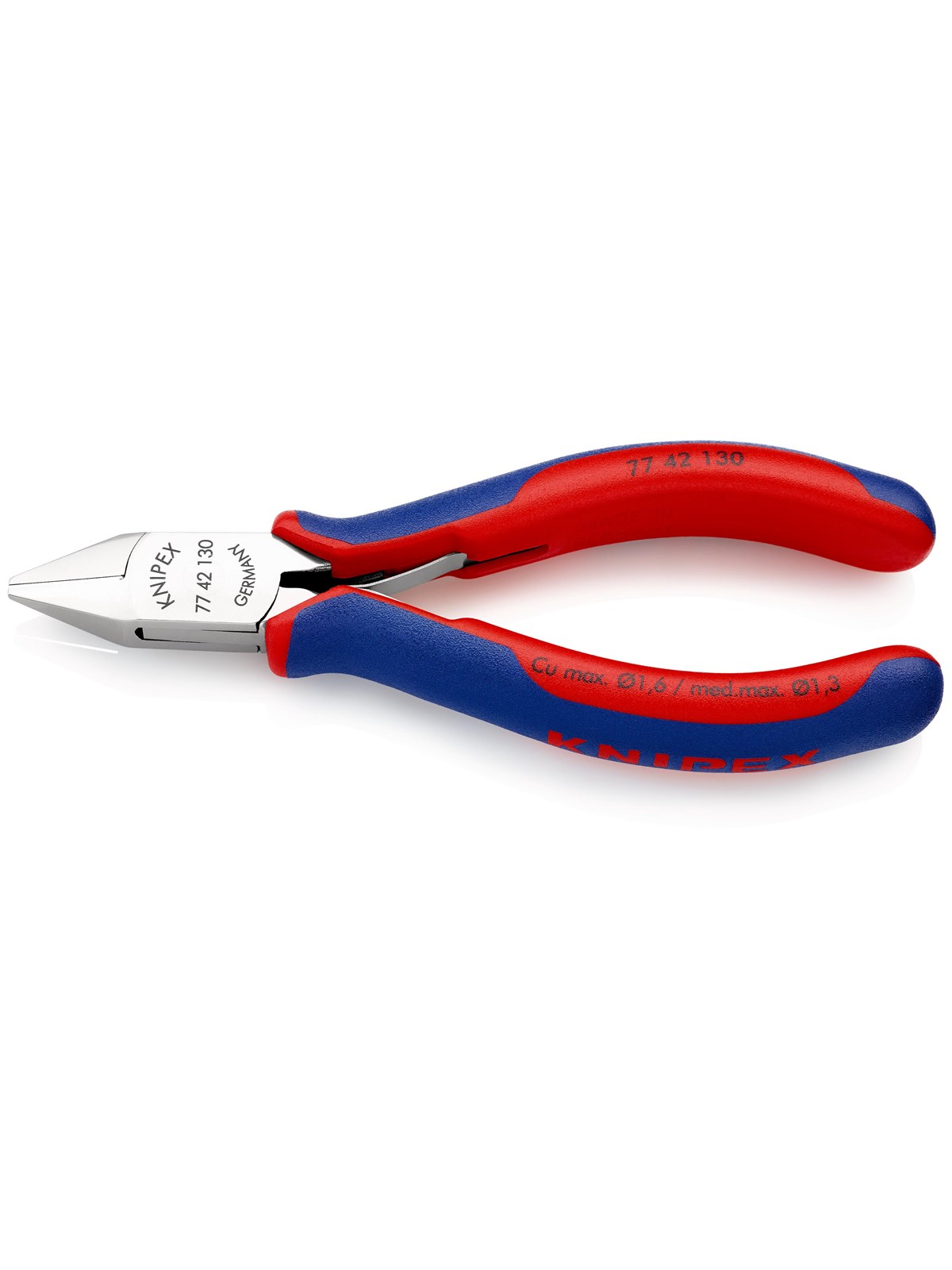 KNIPEX Elektronik-Seitenschneider, mit durchgestecktem Gelenk