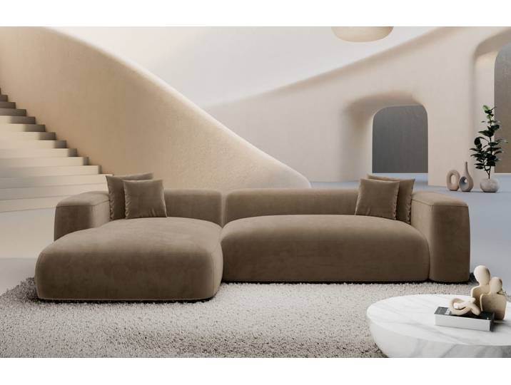 Couch Alcudia L-Form in Stoff
