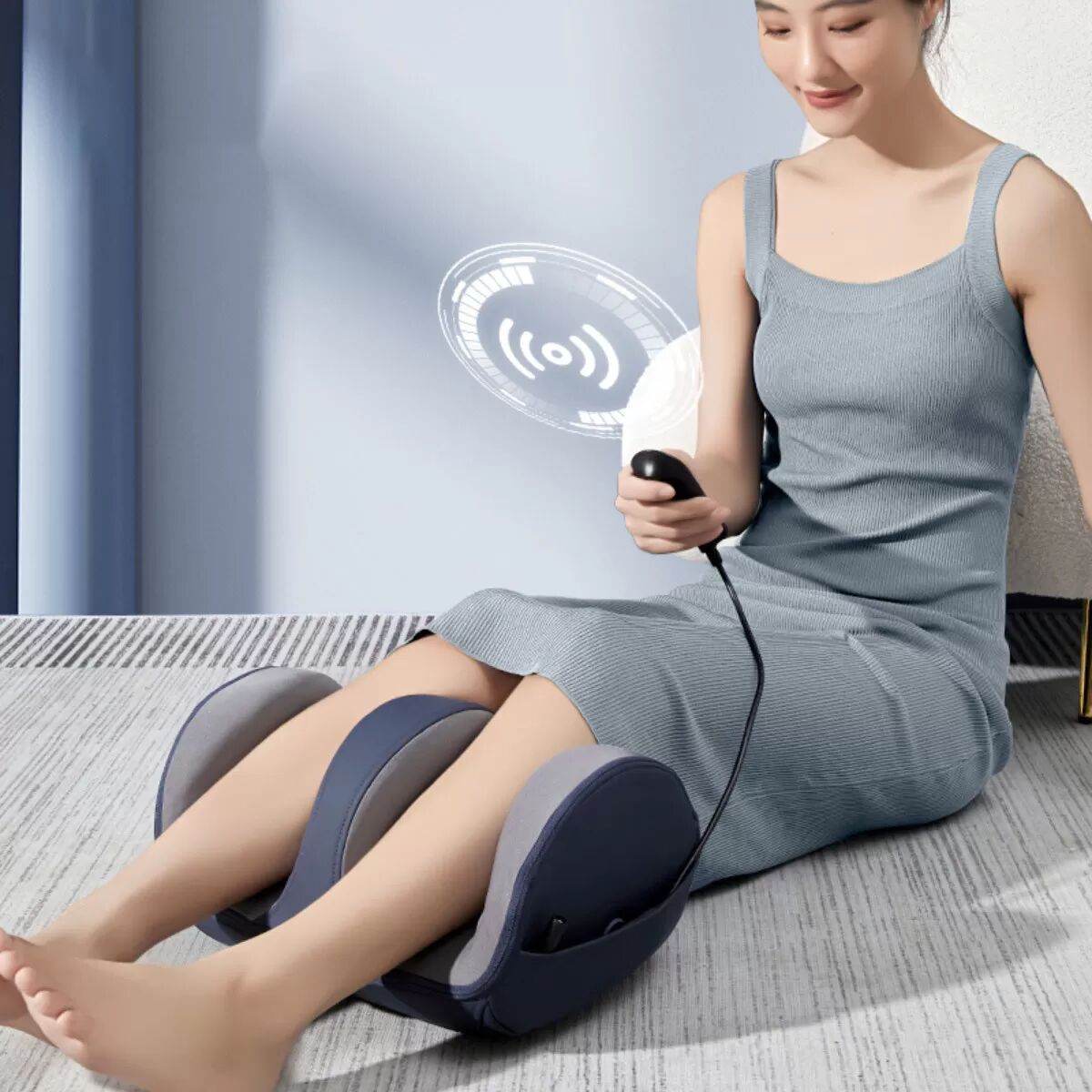 INF Handgesteuerte Fußmassagegerät mit Wärme - Tiefe Knetmassage & Einstellbare Intensität