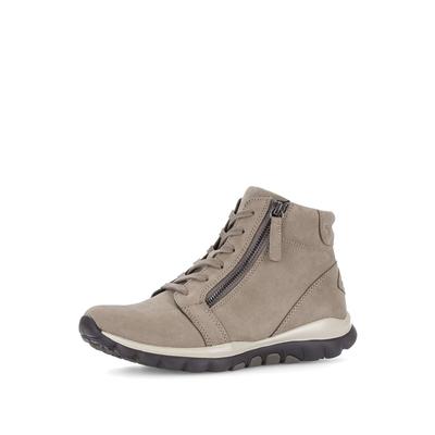 Schnürstiefelette GABOR "Schnürstiefelette", Damen, Gr. 35, beige, Schuhe Schnürstiefelette