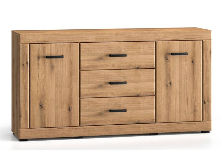 Feldmann-Wohnen Kombikommode Dora (mit Türen, mit Einlegeböden, mit Schubladen, 1 St., moderne Optik, Breite 160cm, Front MDF), Evoke Eiche Breite 160cm