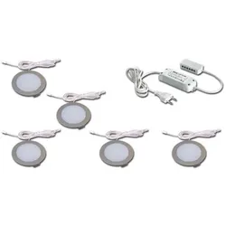 Hera, Einbauleuchte, 5er-Set LED-Einbauleuchte (Kunststoff)