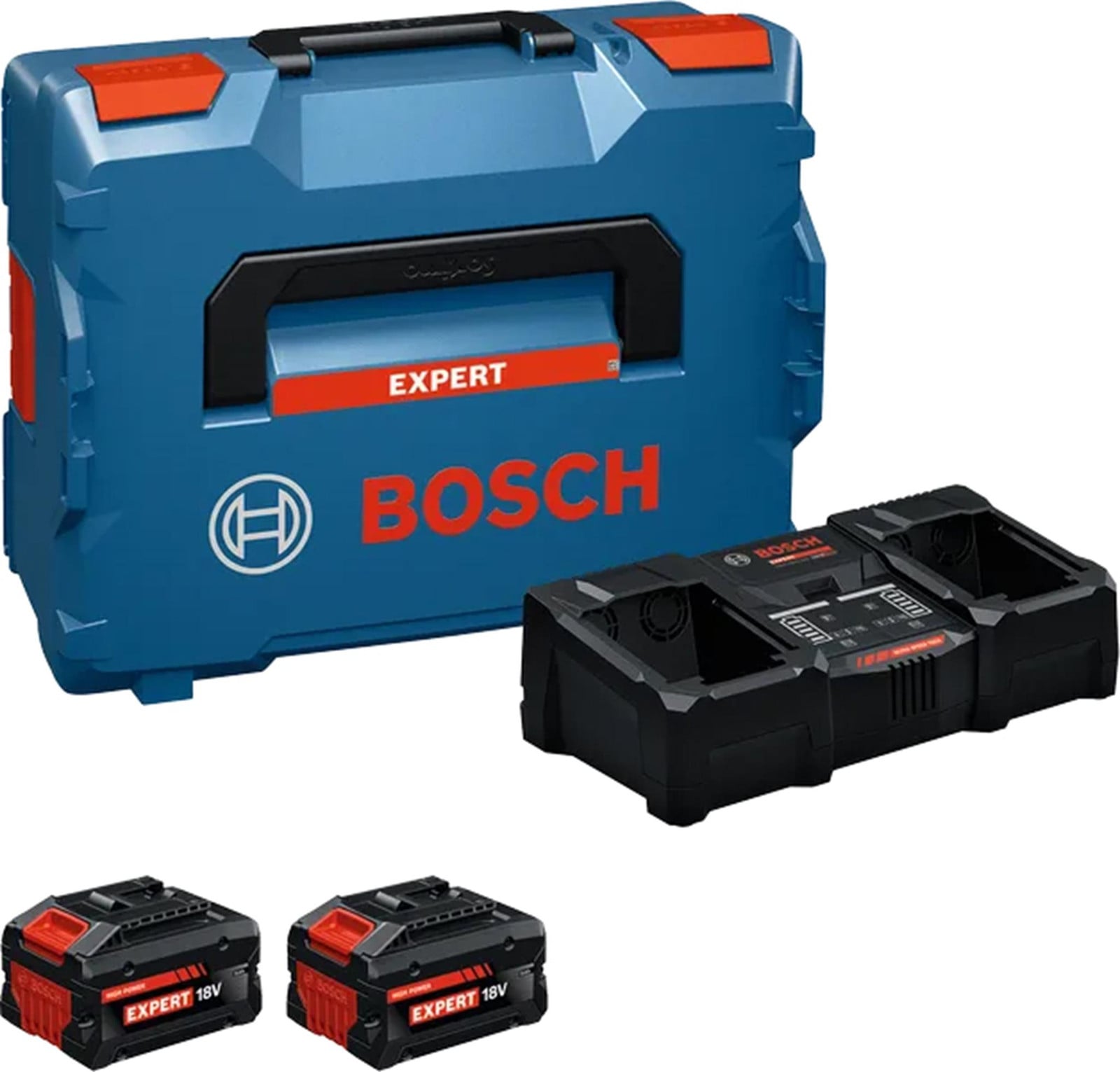 Bosch Professional Startpakket met 2x EXBA18V-80 en EXAL18V2-320