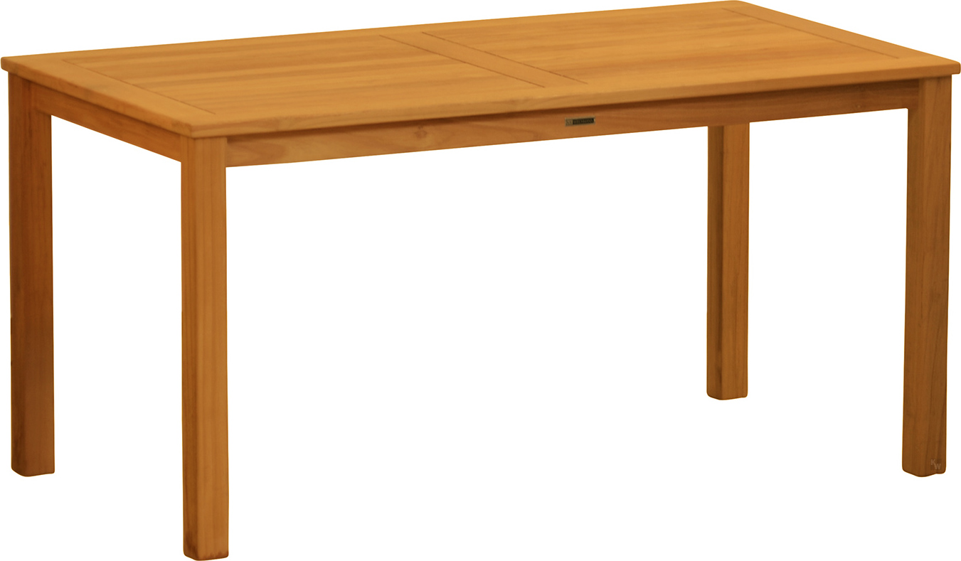 Gartentisch Massiver Teakholztisch London 120 x 80 cm, wetterfester Holztisch aus Teak nachhaltiger und unbehandelter Teaktisch