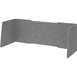 Hammerbacher Tischtrennwand ARE6018, grau, Akustik-Trennwand mit Filzbezug, 174 x 65cm
