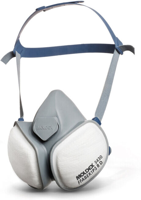 Moldex Demi-masque FFABEK1P3 R D, gaz organiques, gaz inorganiques, gaz acides, ammoniac et particules, « CompactMask » (5430)
