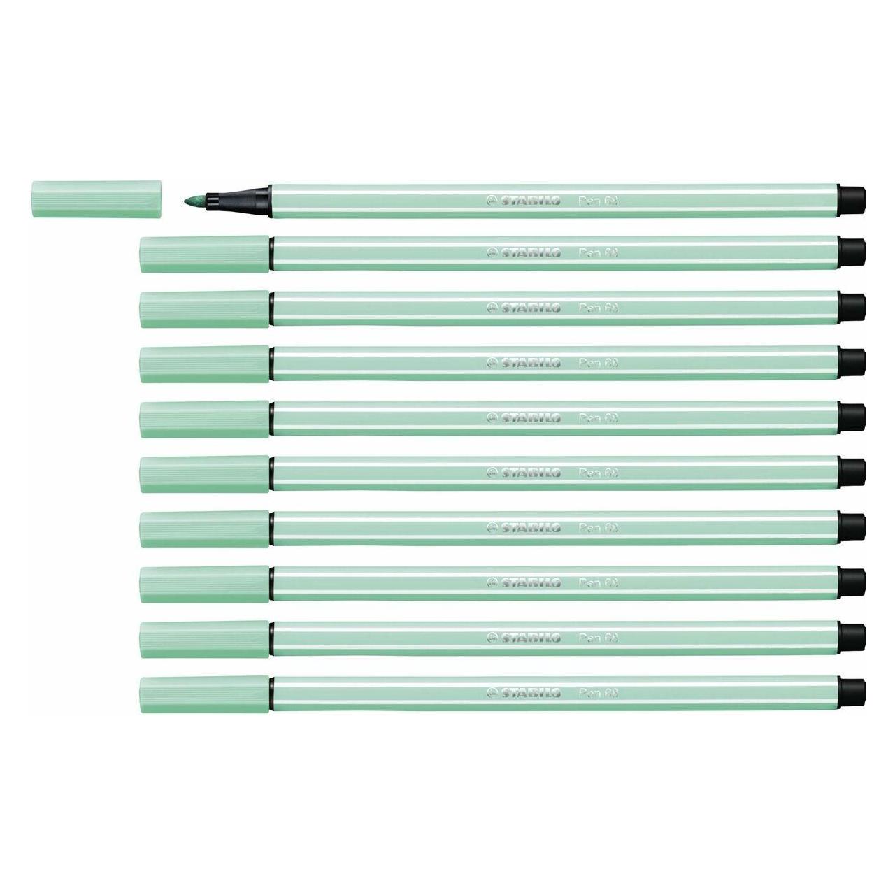 Stabilo Premium-Filzstift - Pen 68 - 10er Pack - eisgrün (10x) (68/13)