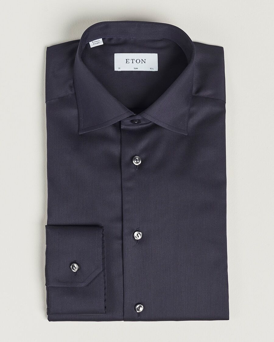Eton Slim Fit Shirt Navy men M Blå