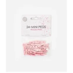 Fiesta Mini Wäscheklammern aus Holz - Pink - 24 Stück, Zubehör Bügeln + Wäschepflege, Pink