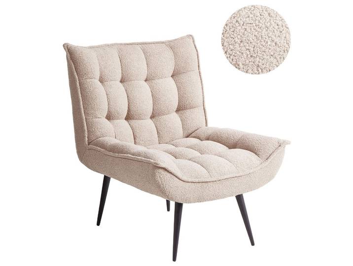 SESSEL Bouclé Beige Alvesta