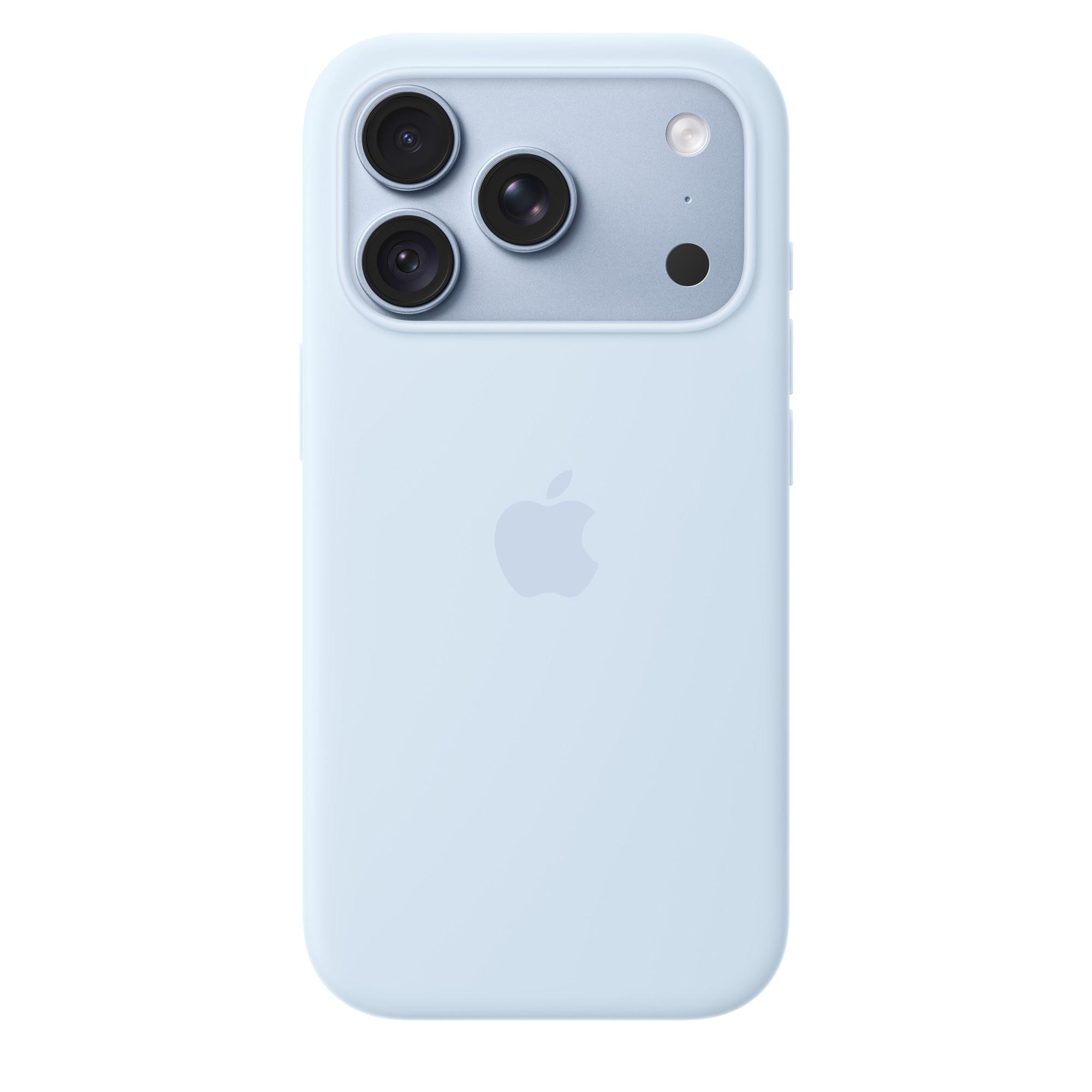 Apple Original iPhone 18 Pro Silikon-Case mit MagSafe - Crisp Blue
