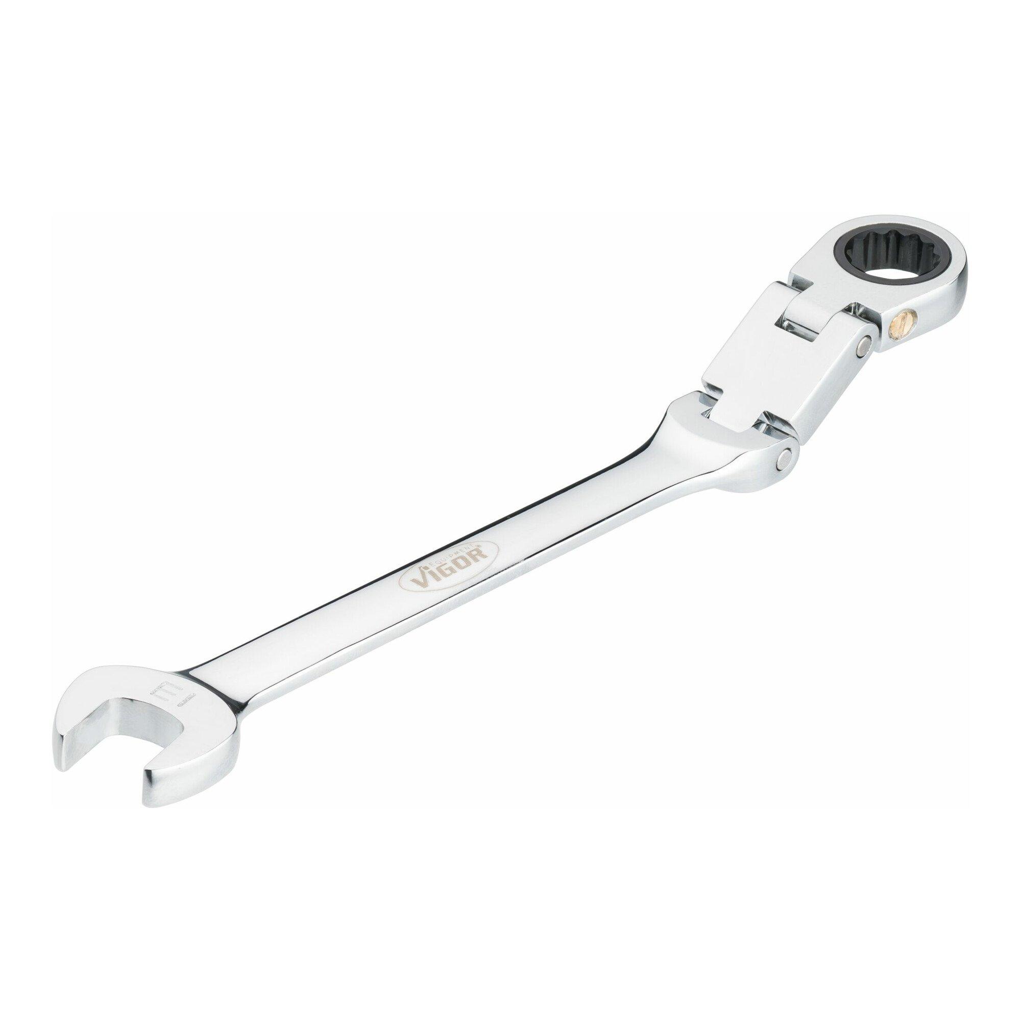 VIGOR Doppel-Gelenk Ratschen-Ring-Maulschlüssel V6752-13 13)