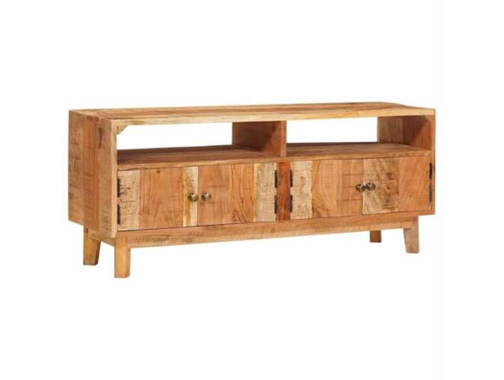 KGHFDVB Stauraumschrank Braun 110 x 30 x 45 cm Massivholz Mango Mit Paneeltüren, Stabile Beine, Vielseitig Nutzbar, Pflegeleicht