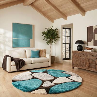 MDA Rugs Mateos Shag Collection Stone Area Rug