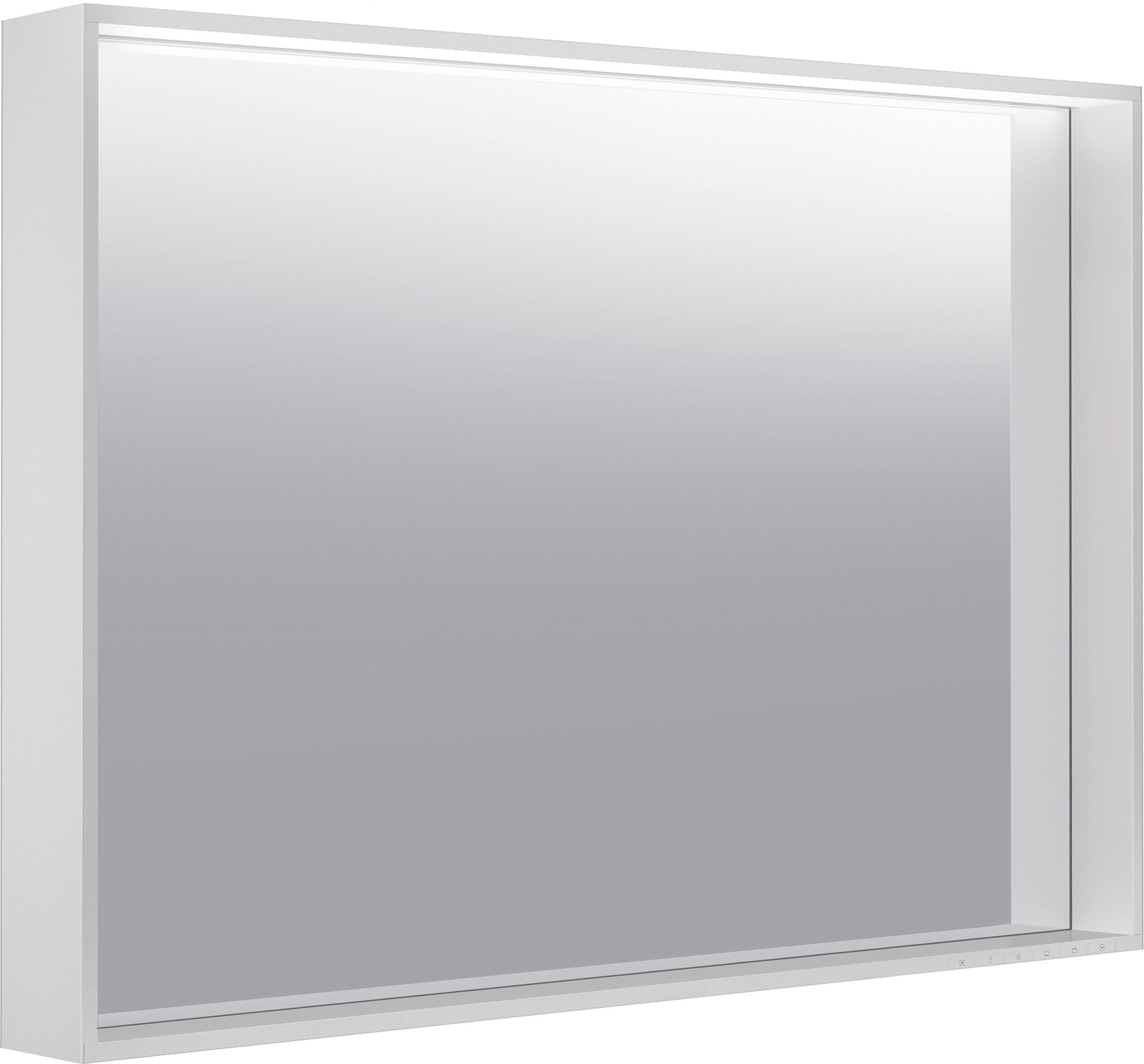 Keuco miroir Plan 07898173003 1000x700x105mm, 65 + 42 watts, anodisé teinté d'argent, miroir chauffant