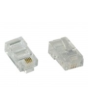 InLine Netzwerkanschluss RJ-45 M durchsichtig Packung mit 100 100er (73098L)