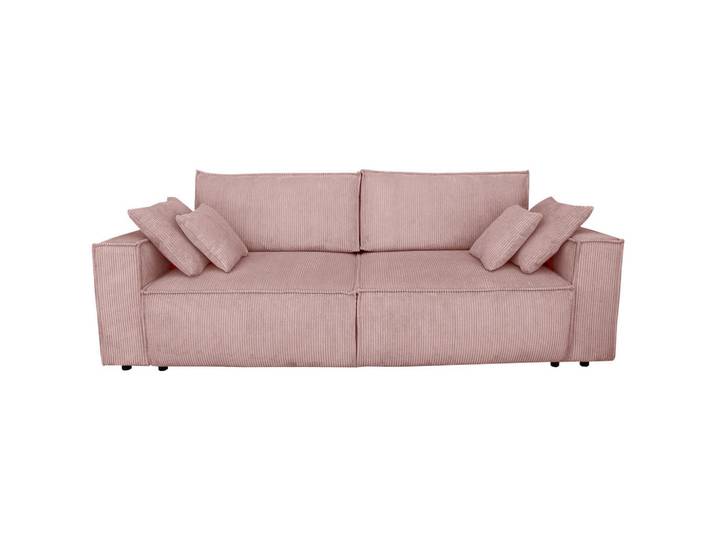 Carryhome Schlafsofa, Rosa, Kunststoff, 2-Sitzer, Füllung: Silikon,Silikon,Silikon, 240x89x100 cm, Liegefunktion, Schlafen auf Sitzhöhe, Rücken echt, Wohnzimmer, Sofas & Couches, Schlafsofas, Schlafsofas mit Bettkasten