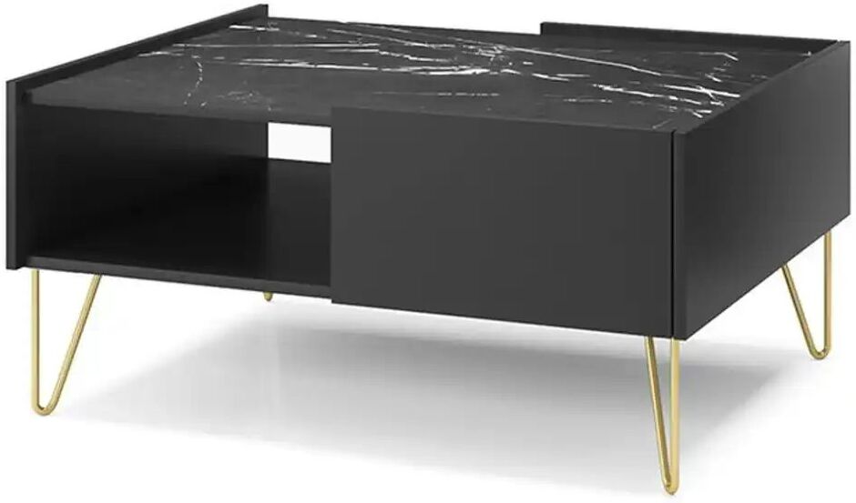 Höffner Couchtisch   ¦ schwarz ¦ Maße (cm): B: 97 H: 45