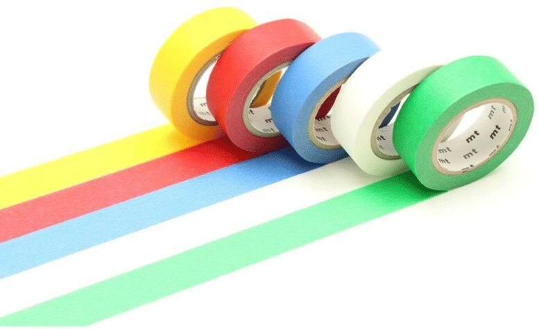 Masking Tape MT Boîte de 5 rouleaux assortis BASIC